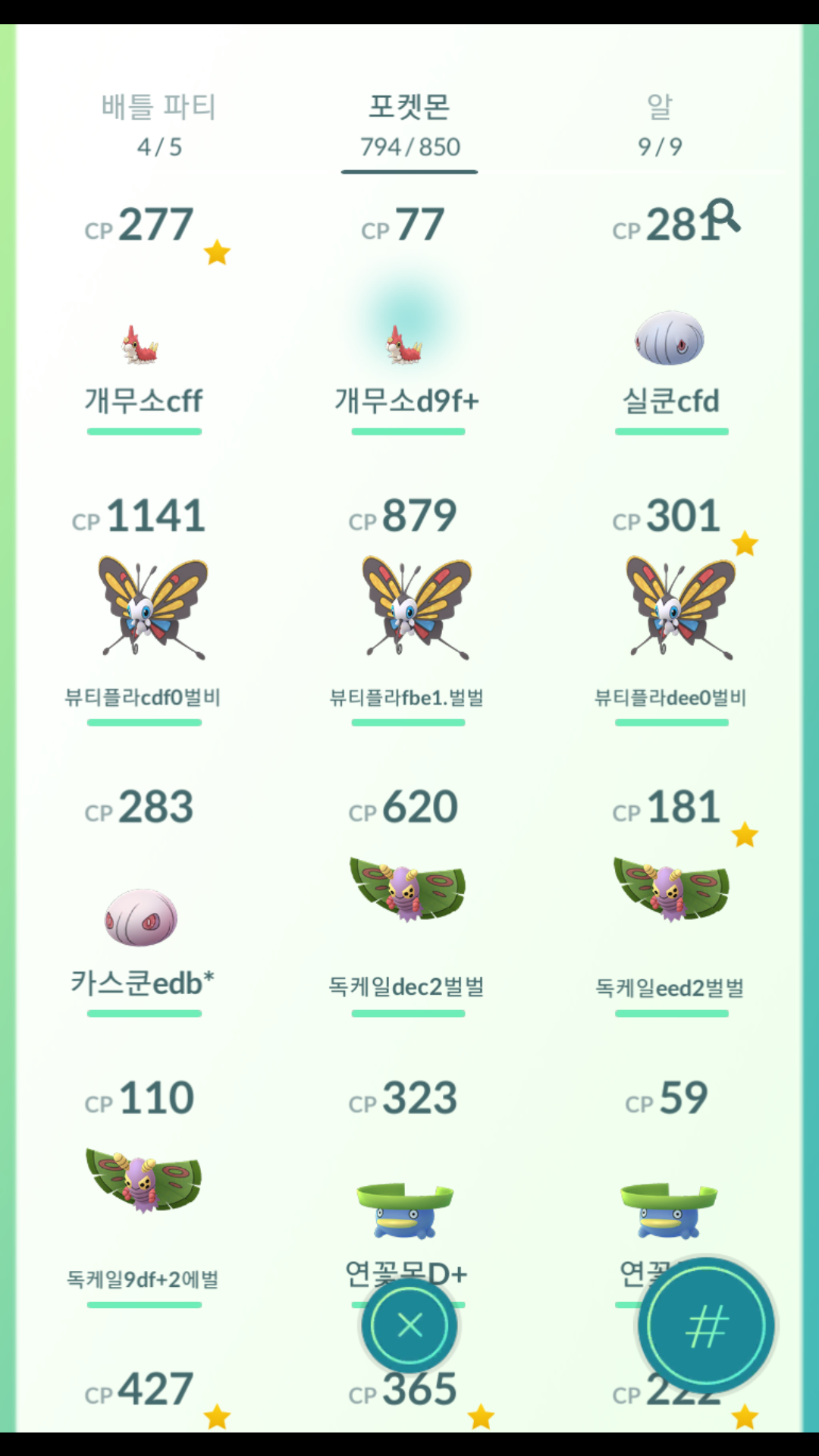 개무소 확정 진화