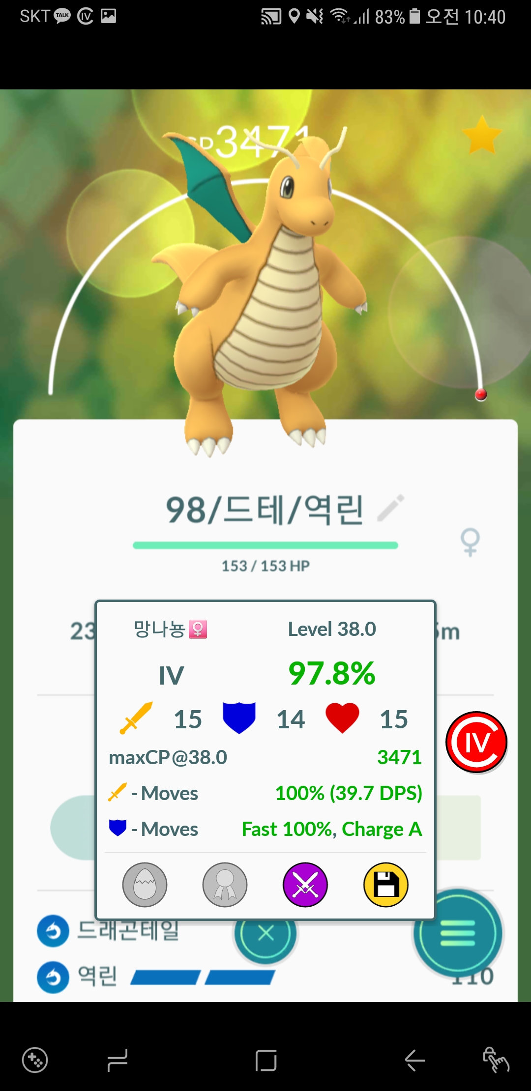 어제 잡은 미뇽 진화했습니다
