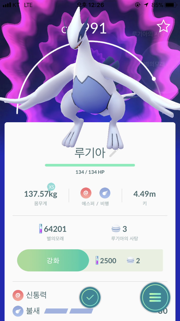 오늘잡은 루기아!