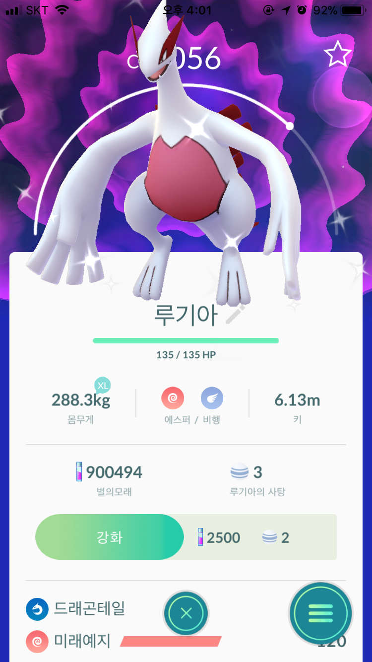 루기아 색다른백