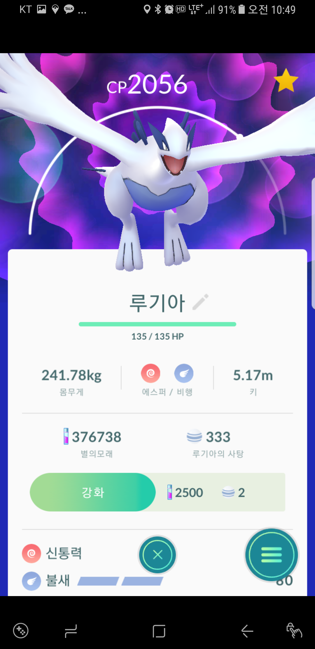 루기아 100%