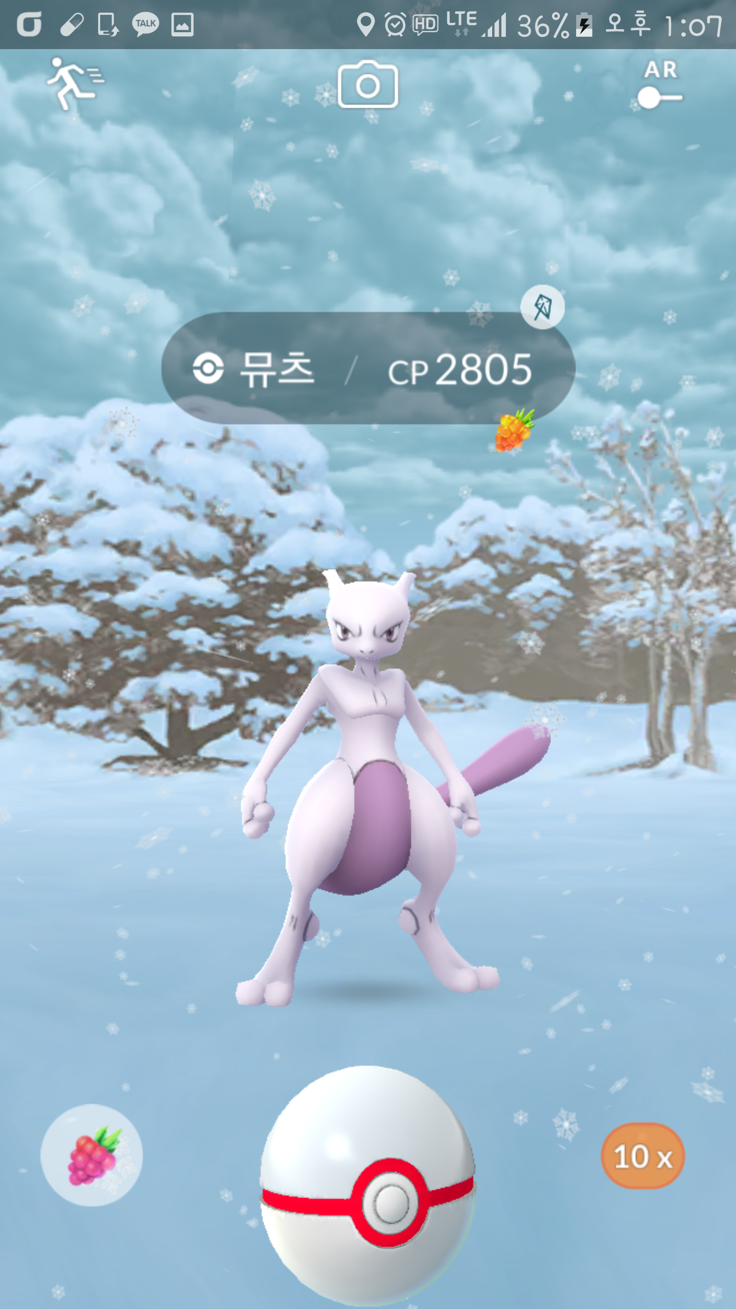 날씨 버프받은 뮤츠♡