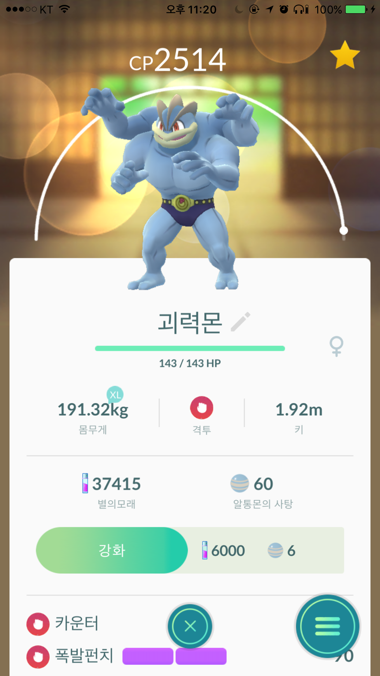 귀여운 괴력몬