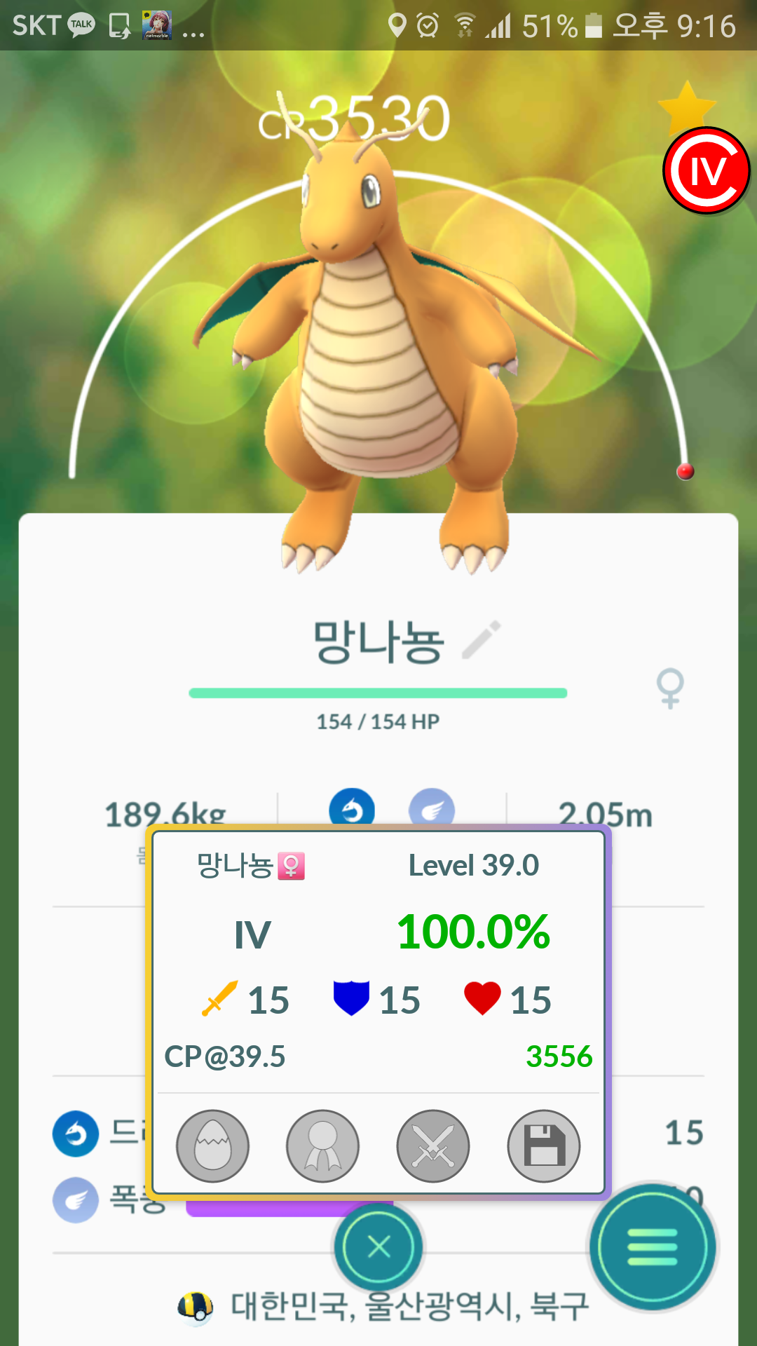 [포켓몬자랑] 100% 풀강 망나뇽