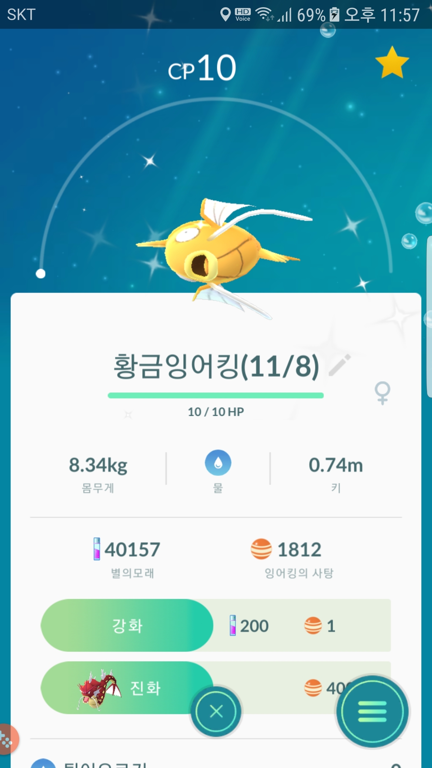 황금잉어킹 오늘도 한마리 획득