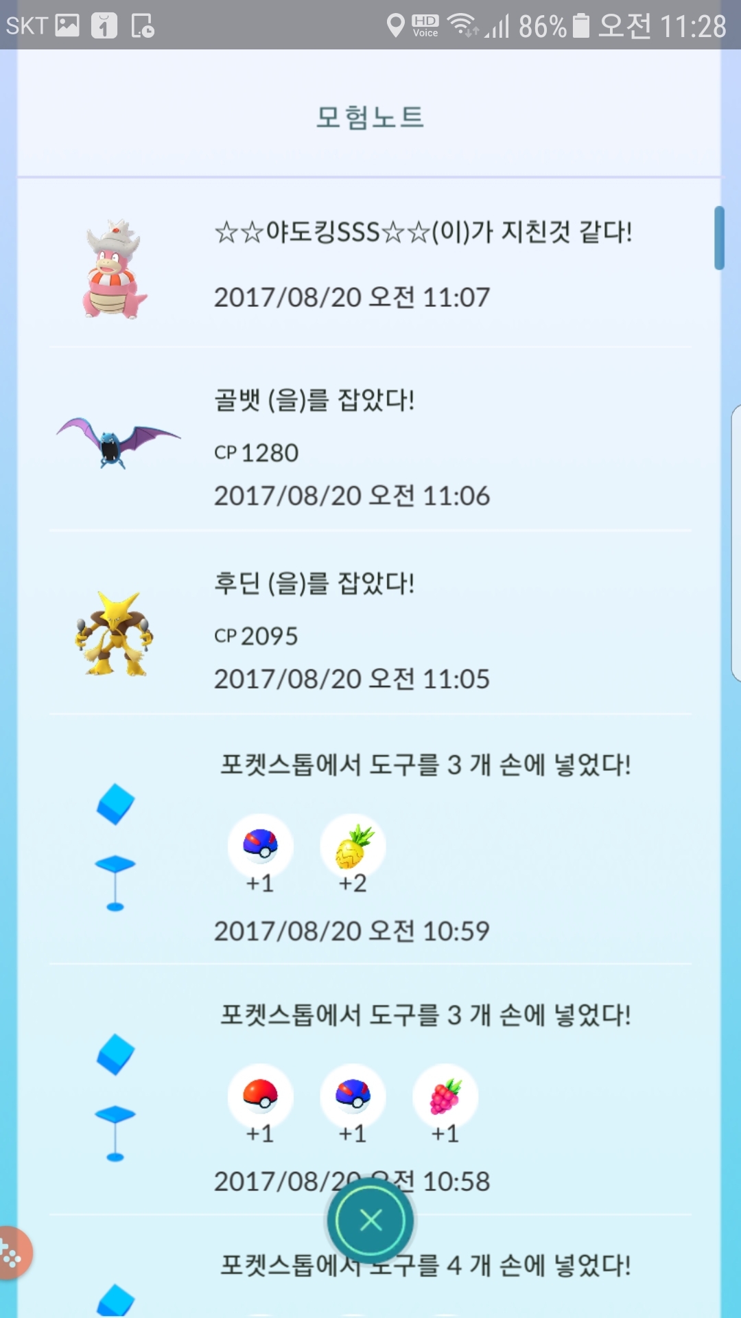 야생 후딘 포획
