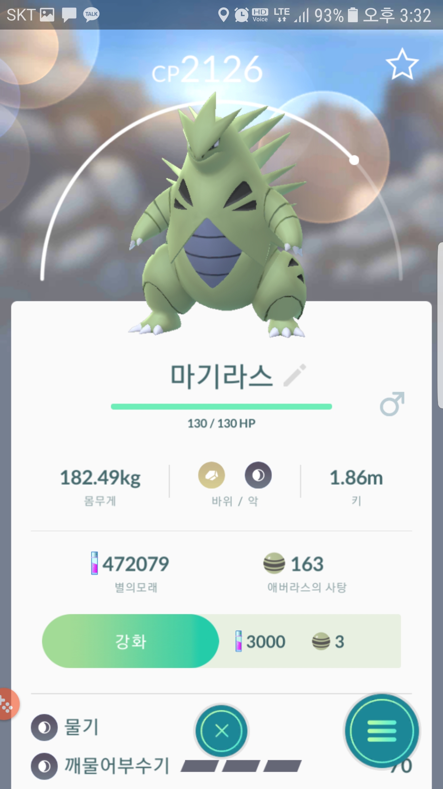 오늘 정림동에서 잡은 마기
