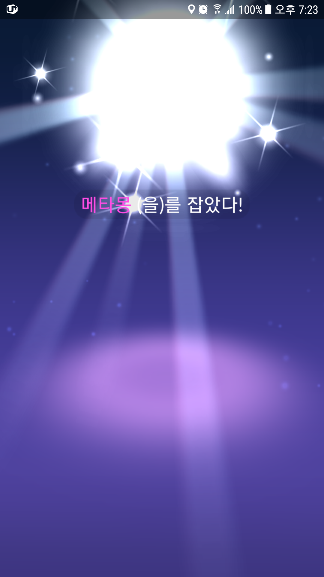 메타몽을 시골에서 잡았어요